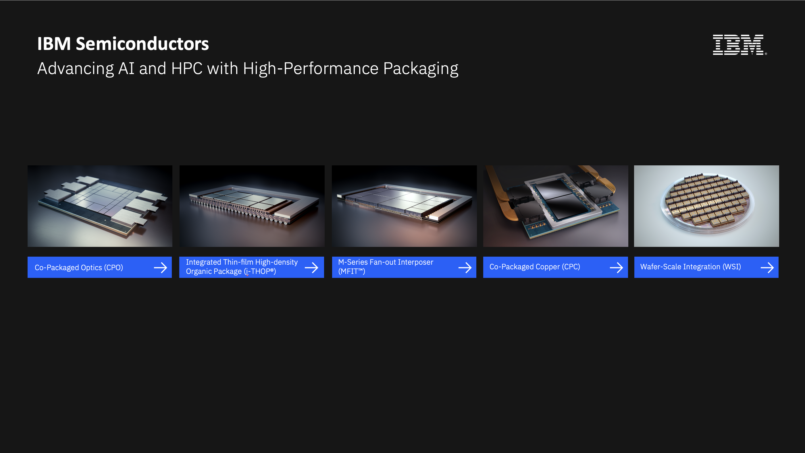 IBM Semiconductors interactive — advanced packaging